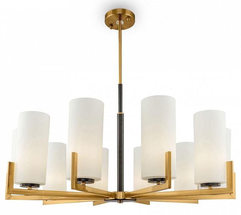 Люстра Maytoni Fortano MOD089PL-10BS цвет плафона/подвески Белый, цвет арматуры Латунь