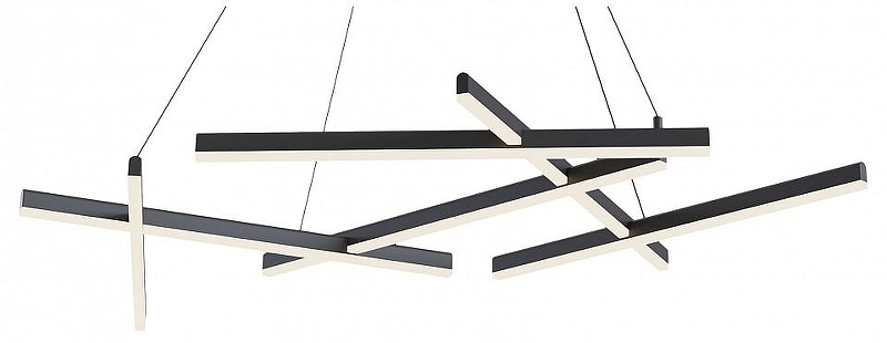 Люстра Maytoni L1ne MOD016PL-L80BK цвет плафона/подвески Белый, Черный, цвет арматуры Черный