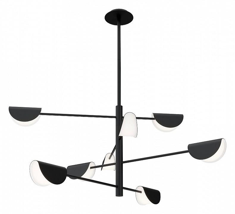 Люстра Maytoni Moll1s MOD126PL-08B цвет плафона/подвески Белый, Черный, цвет арматуры Черный