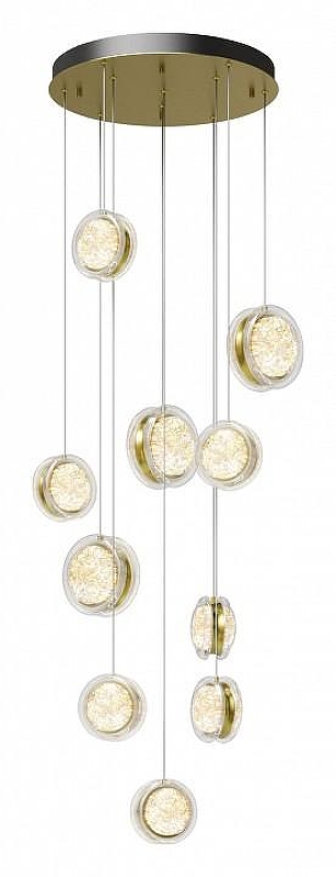 Люстра Maytoni Pharao MOD361PL-L41BS3K цвет плафона/подвески Прозрачный, цвет арматуры Латунь, Черный