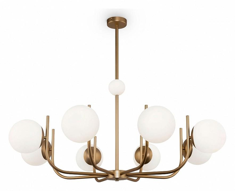 Люстра Maytoni Rendez-vous MOD109PL-08BS цвет плафона/подвески Белый, цвет арматуры Латунь