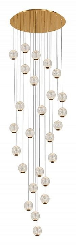 Люстра Maytoni Sapphire MOD293PL-L140BS3K цвет плафона/подвески Прозрачный, цвет арматуры Латунь