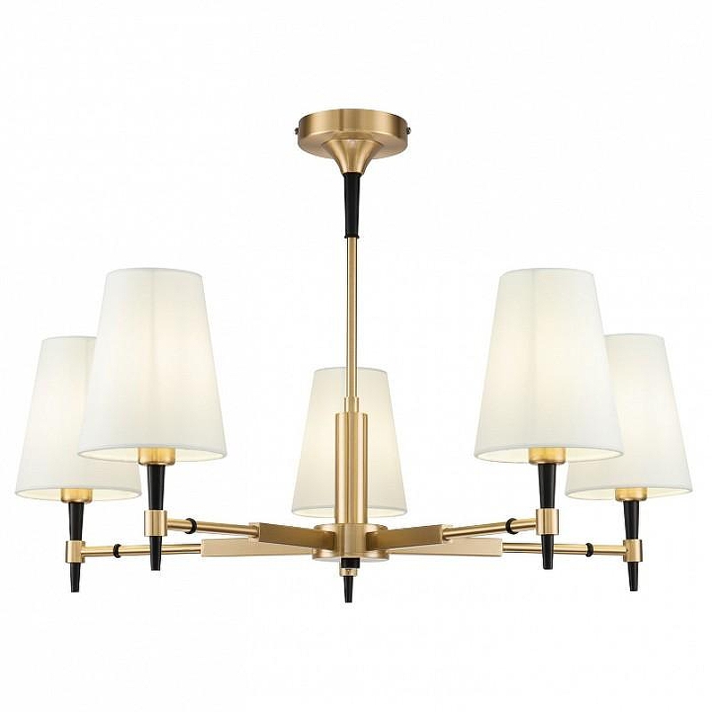 Люстра Maytoni Zaragoza H001CL-05BS цвет плафона/подвески Белый, цвет арматуры Латунь