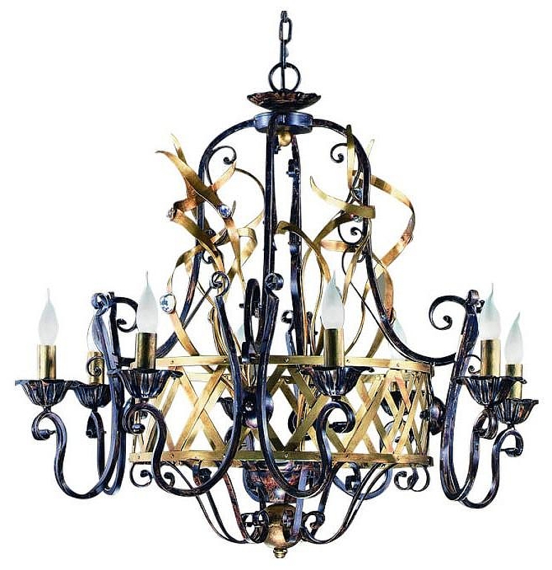 Люстра MM Lampadari Fiamme 6618/8 V2173 XP цвет арматуры Оранжевый
