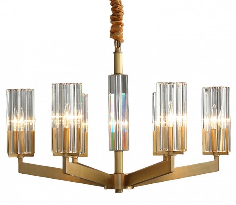 Люстра Moderli Brass V11074-6P цвет плафона/подвески Прозрачный, цвет арматуры Латунь