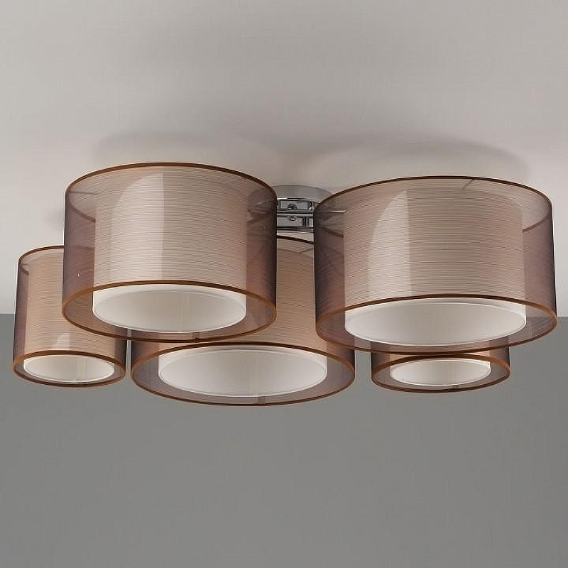 Люстра Moderli Room V10624-5C цвет плафона/подвески Коричневый, цвет арматуры Хром