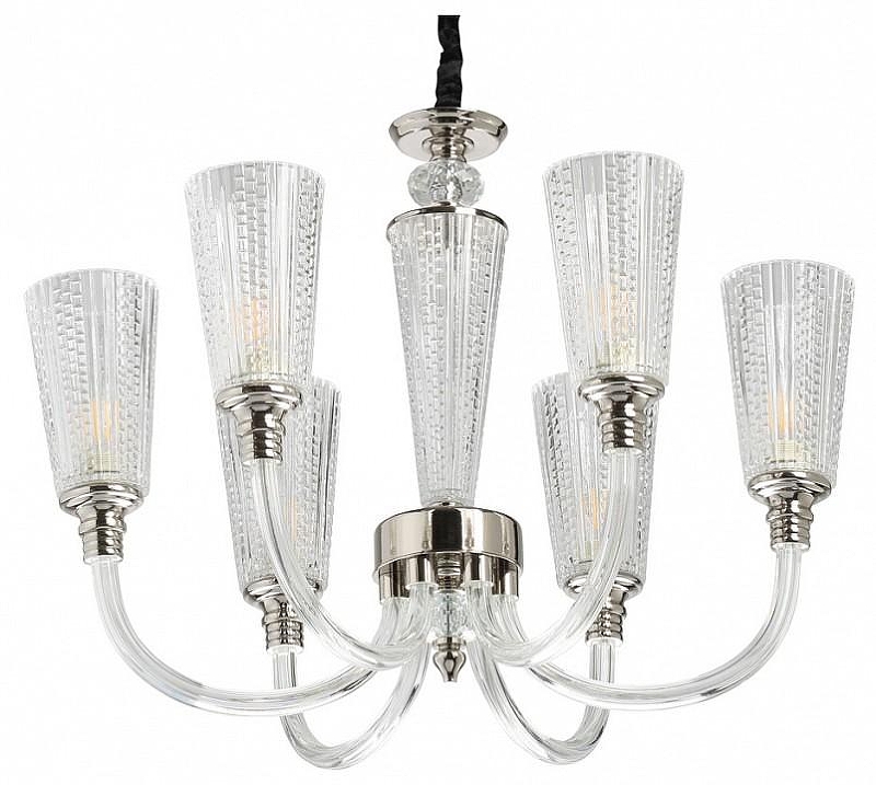 Люстра MW-Light Альгеро 8 285012306 цвет плафона/подвески Прозрачный, цвет арматуры Прозрачный, Никель