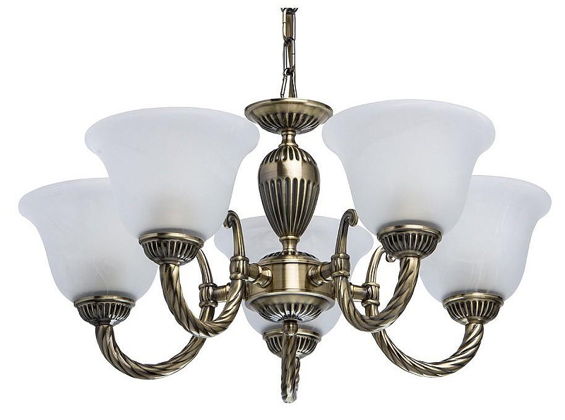 Люстра MW-Light Ариадна 20 450016305 цвет плафона/подвески Белый, цвет арматуры Бронза