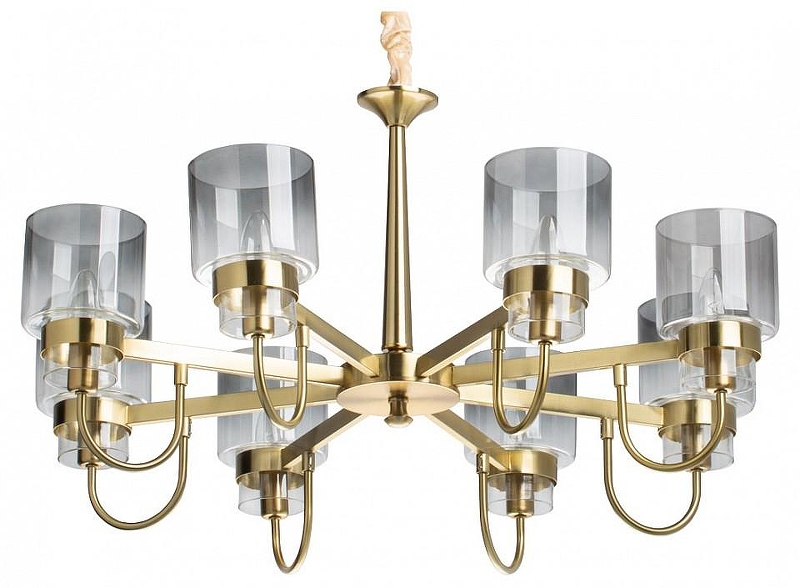 Люстра MW-Light Элла 18 483015108 цвет плафона/подвески Дымчатый, цвет арматуры Медь