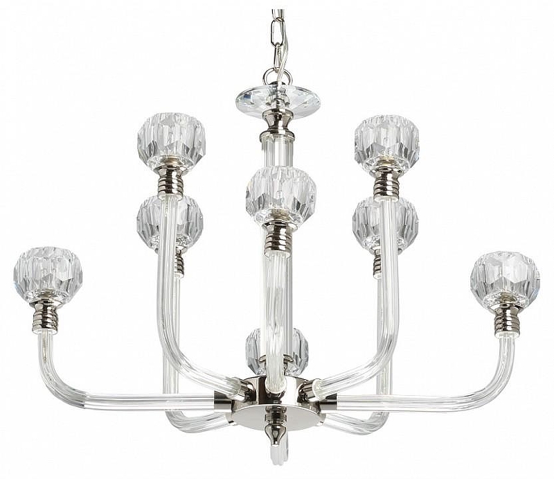 Люстра MW-Light Элла 483015308 цвет плафона/подвески Прозрачный, цвет арматуры Хром