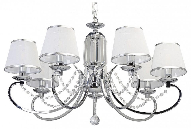 Люстра MW-Light Федерика 21 684013107 цвет плафона/подвески Белый, цвет арматуры Хром