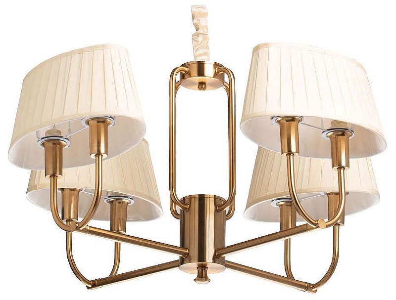 Люстра MW-Light София 10 355014608 цвет плафона/подвески Бежевый, цвет арматуры Медь