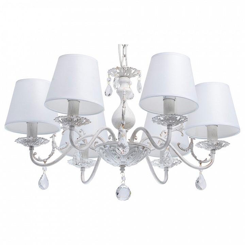 Люстра MW-Light Виталина 8 448012106 цвет плафона/подвески Белый, Прозрачный, цвет арматуры Белый, Золото