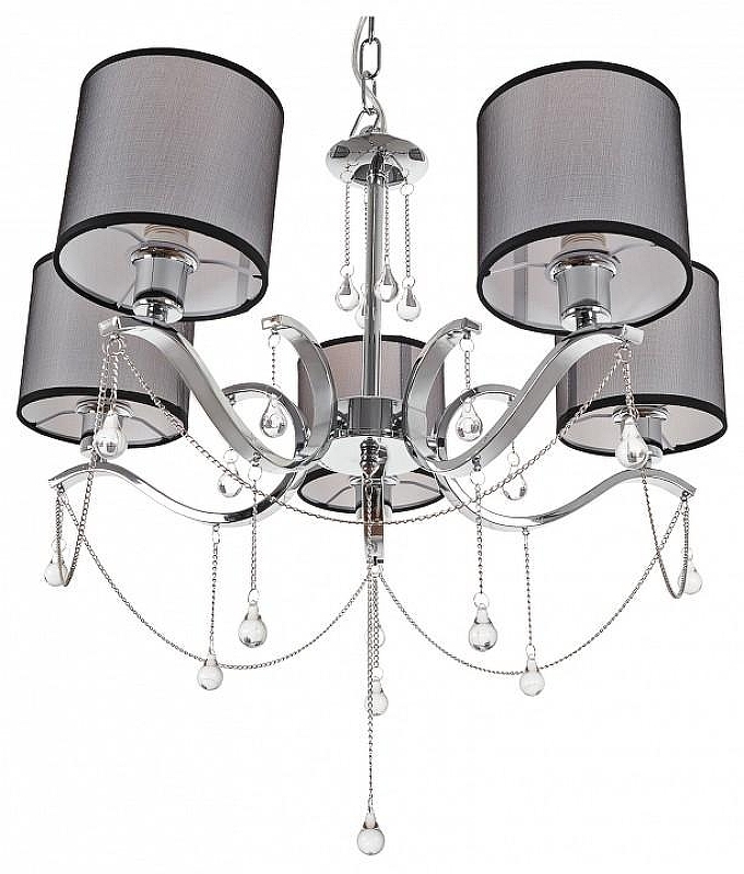 Люстра MyFar Dante MR1551-5P цвет плафона/подвески Прозрачный, Серый, цвет арматуры Хром