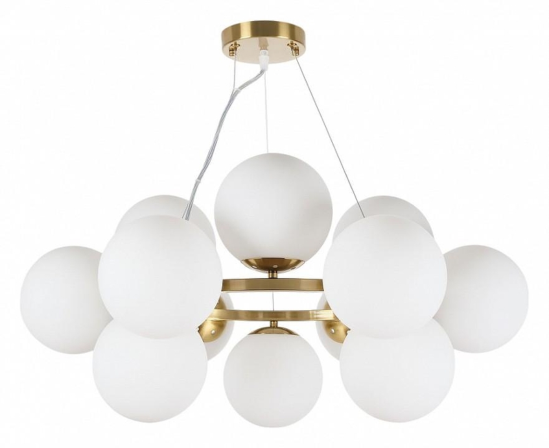 Люстра MyFar Pendant MR2943-12P цвет плафона/подвески Белый, цвет арматуры Латунь