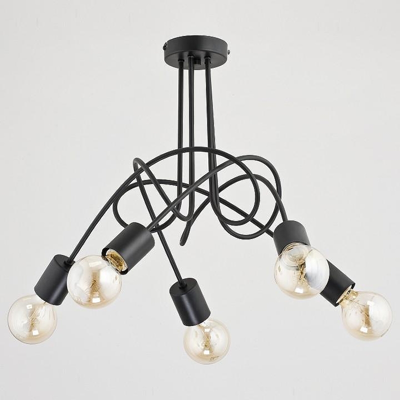 Люстра на штанге Adilux Tango Black 23175 цвет арматуры Черный