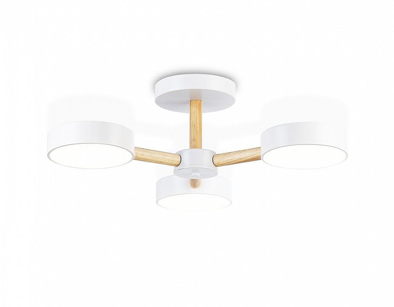 Люстра на штанге Ambrella Light FL FL4821 цвет плафона/подвески Белый, цвет арматуры Белый, Коричневый