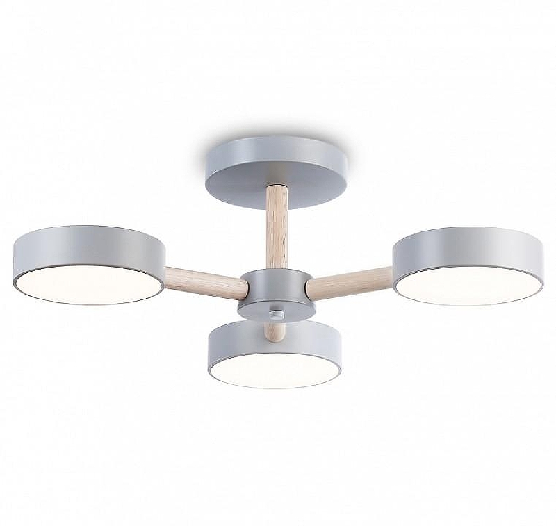 Люстра на штанге Ambrella Light FL FL4822 цвет плафона/подвески Серый, цвет арматуры Коричневый, Серый
