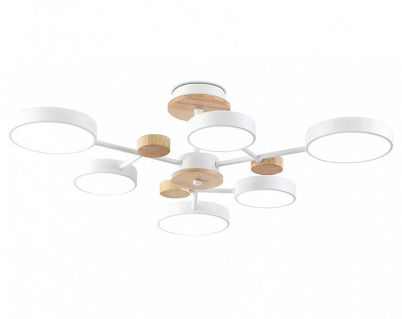 Люстра на штанге Ambrella Light FL FL4861 цвет плафона/подвески Белый, цвет арматуры Белый, Коричневый