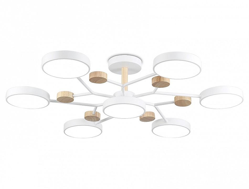 Люстра на штанге Ambrella Light FL FL4864 цвет плафона/подвески Белый, цвет арматуры Белый, Коричневый