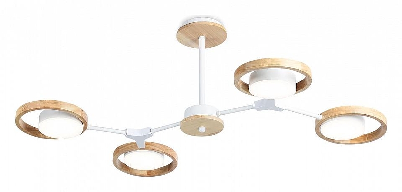Люстра на штанге Ambrella Light FL FL51609 цвет плафона/подвески Белый, Бежевый, цвет арматуры Белый, Коричневый