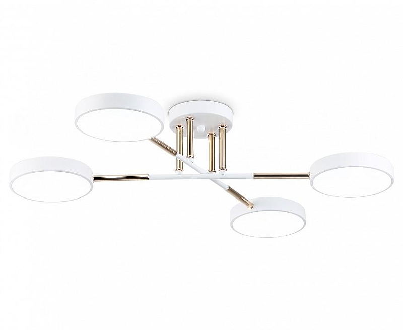 Люстра на штанге Ambrella Light FL FL516331 цвет плафона/подвески Белый, Золото, цвет арматуры Белый, Золото