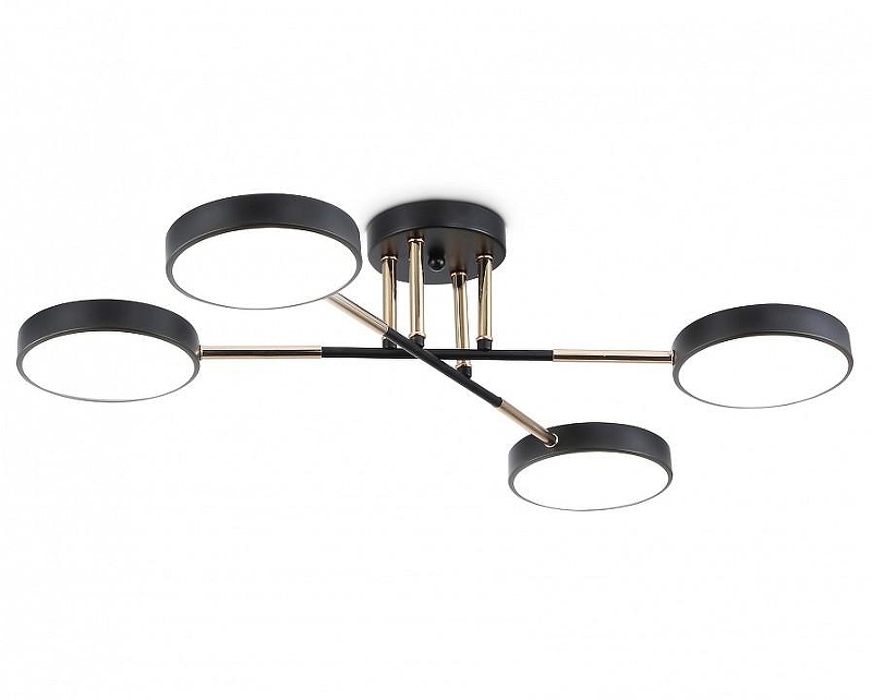 Люстра на штанге Ambrella Light FL FL516332 цвет плафона/подвески Черный, Золото, цвет арматуры Золото, Черный