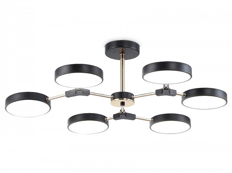 Люстра на штанге Ambrella Light FL FL516334 цвет плафона/подвески Черный, Золото, цвет арматуры Золото, Черный