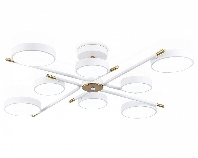 Люстра на штанге Ambrella Light FL FL516338 цвет плафона/подвески Белый, Медь, цвет арматуры Белый, Медь