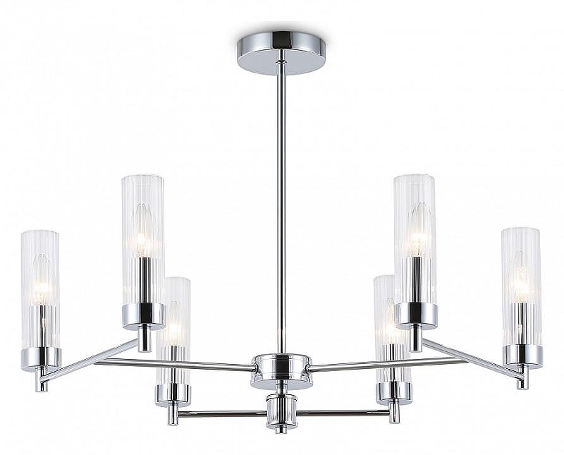 Люстра на штанге Ambrella Light HIGH LIGHT LH55151 цвет плафона/подвески Прозрачный, цвет арматуры Хром