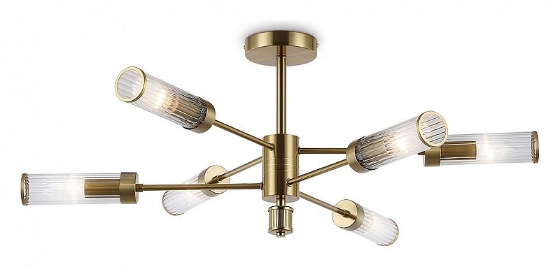 Люстра на штанге Ambrella Light HIGH LIGHT LH55161 цвет плафона/подвески Прозрачный, цвет арматуры Латунь