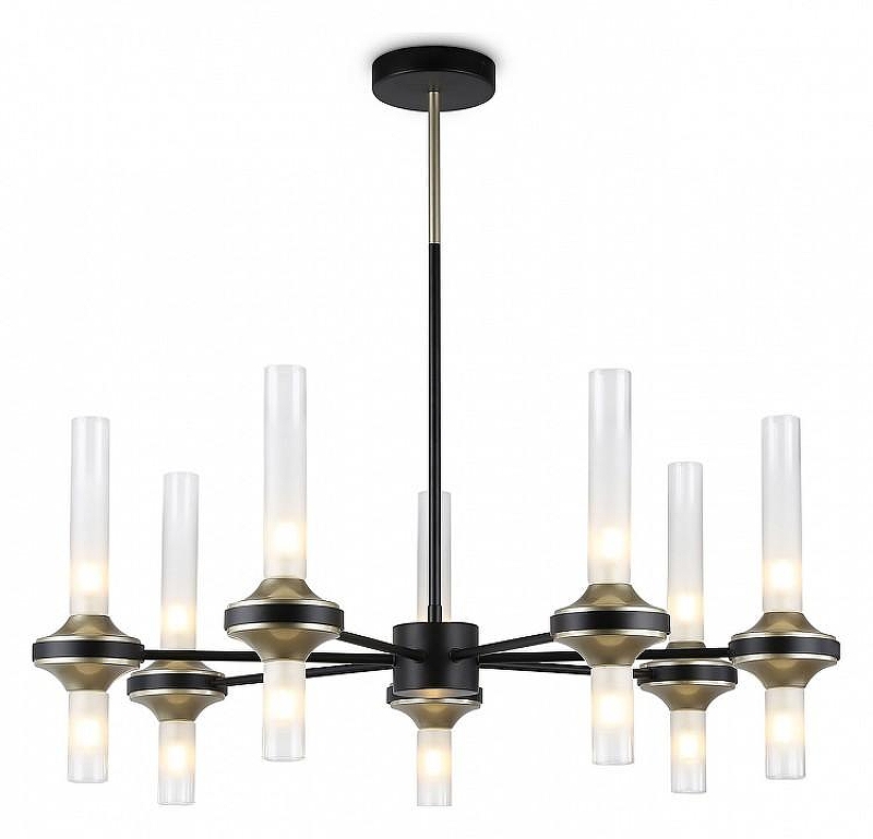 Люстра на штанге Ambrella Light HIGH LIGHT LH55353 цвет плафона/подвески Прозрачный, цвет арматуры Золото, Черный
