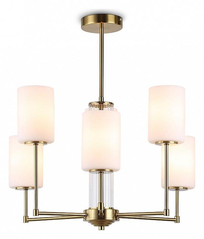 Люстра на штанге Ambrella Light HIGH LIGHT LH56215 цвет плафона/подвески Белый, цвет арматуры Латунь