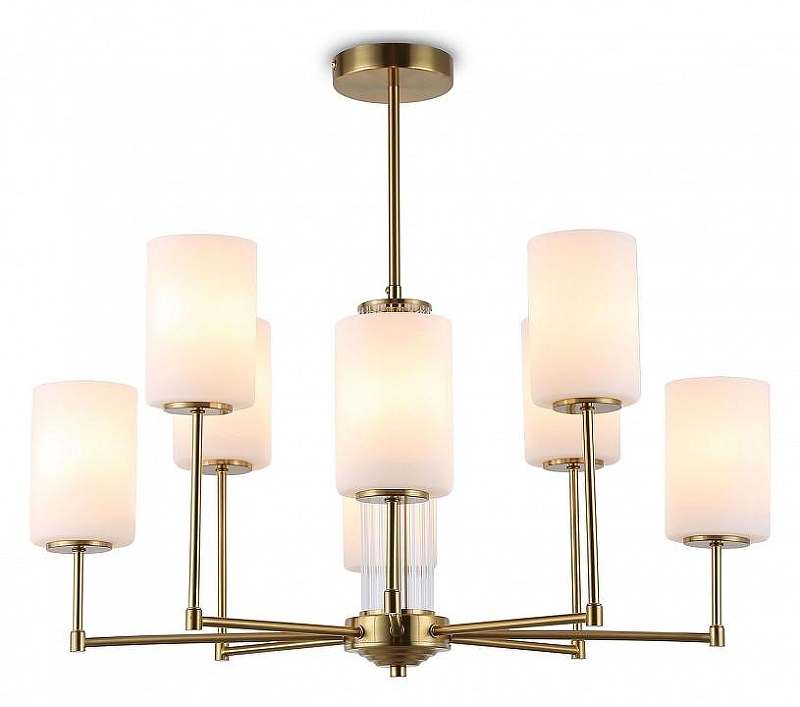 Люстра на штанге Ambrella Light HIGH LIGHT LH56217 цвет плафона/подвески Белый, цвет арматуры Латунь