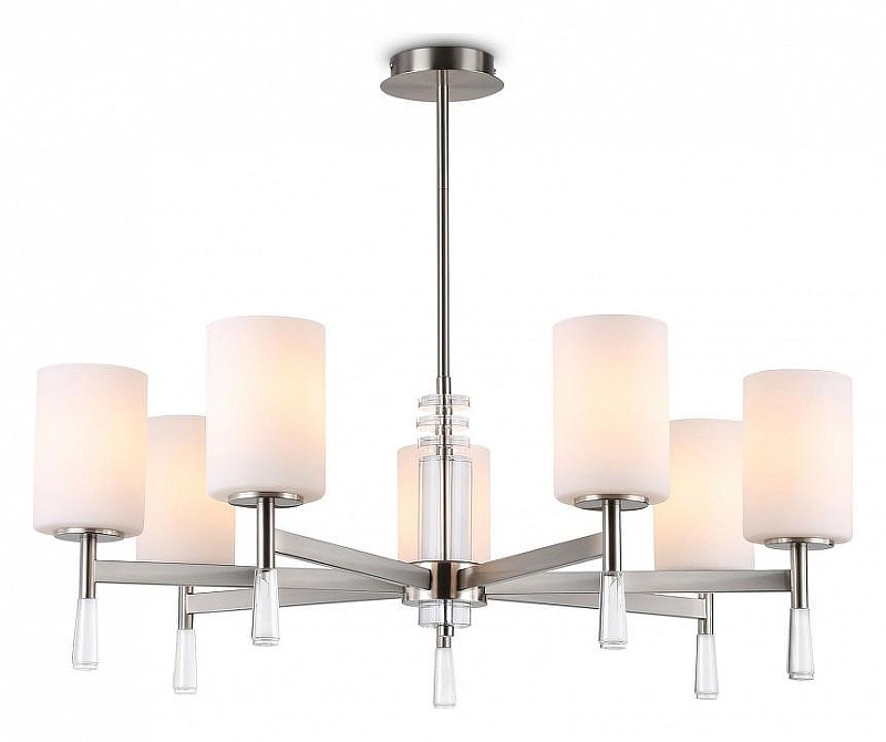 Люстра на штанге Ambrella Light HIGH LIGHT LH56253 цвет плафона/подвески Белый, цвет арматуры Никель