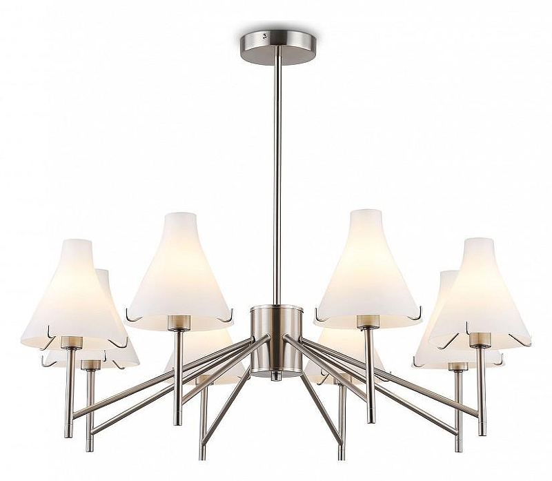 Люстра на штанге Ambrella Light HIGH LIGHT LH57125 цвет плафона/подвески Белый, цвет арматуры Никель