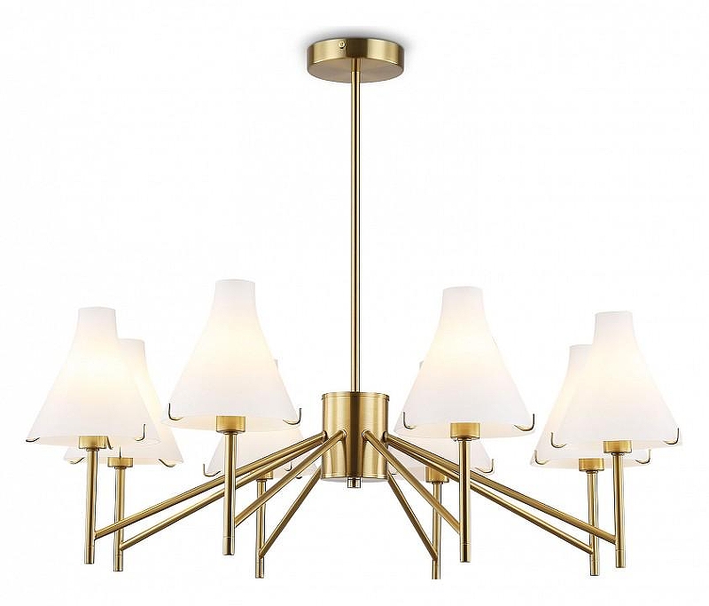 Люстра на штанге Ambrella Light HIGH LIGHT LH57135 цвет плафона/подвески Белый, цвет арматуры Латунь
