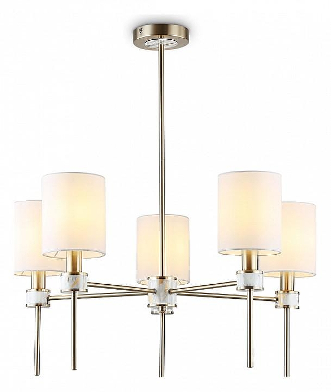 Люстра на штанге Ambrella Light HIGH LIGHT LH72371 цвет плафона/подвески Белый, цвет арматуры Латунь