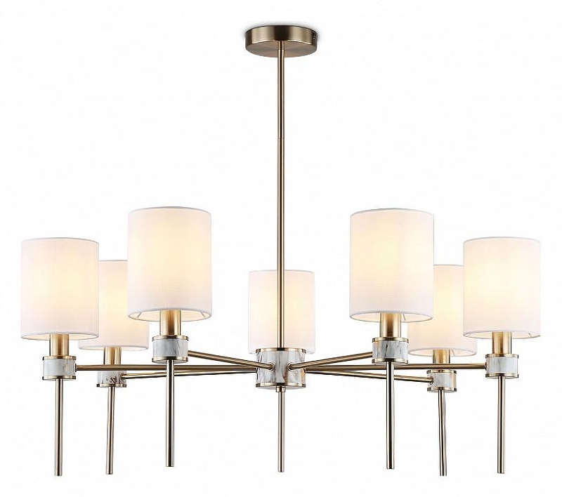 Люстра на штанге Ambrella Light HIGH LIGHT LH72373 цвет плафона/подвески Белый, цвет арматуры Латунь