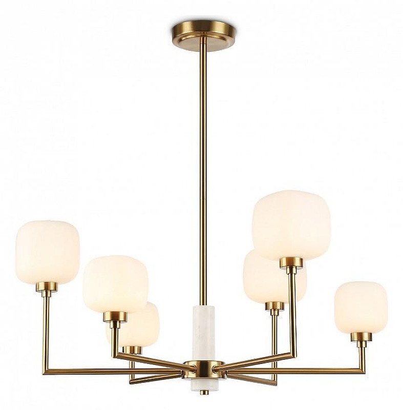 Люстра на штанге Ambrella Light LH LH53015 цвет плафона/подвески Белый, цвет арматуры Латунь