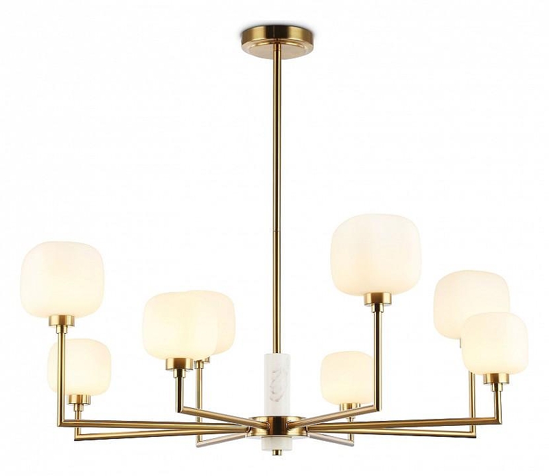 Люстра на штанге Ambrella Light LH LH53017 цвет плафона/подвески Белый, цвет арматуры Латунь
