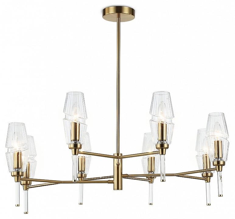 Люстра на штанге Ambrella Light LH LH55202 цвет плафона/подвески Прозрачный, цвет арматуры Латунь