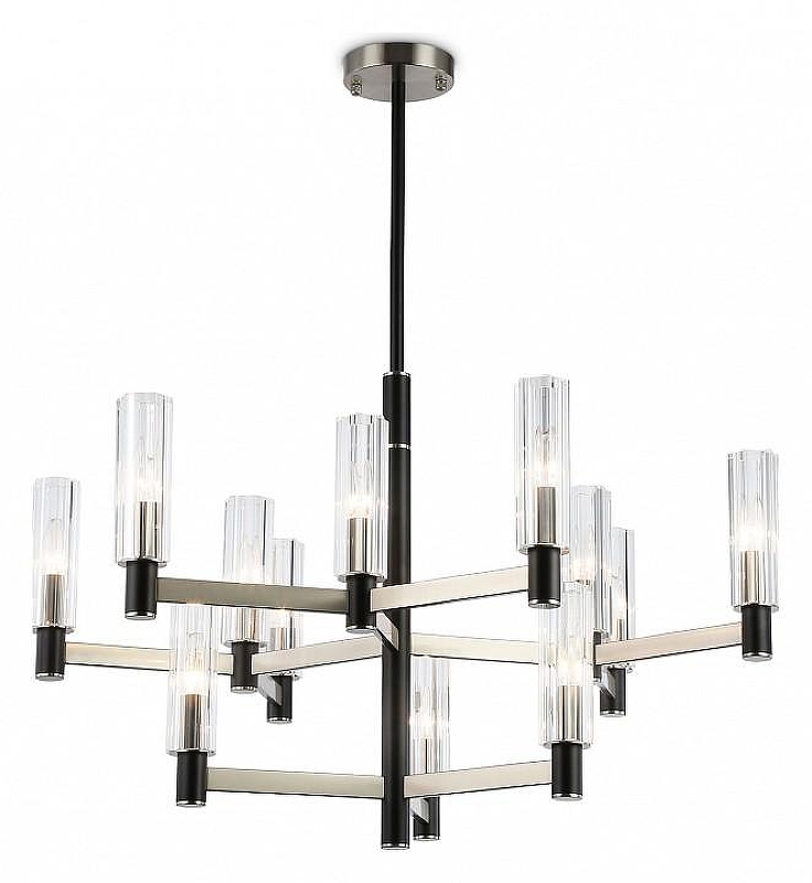 Люстра на штанге Ambrella Light LH LH55505 цвет плафона/подвески Прозрачный, цвет арматуры Никель, Черный