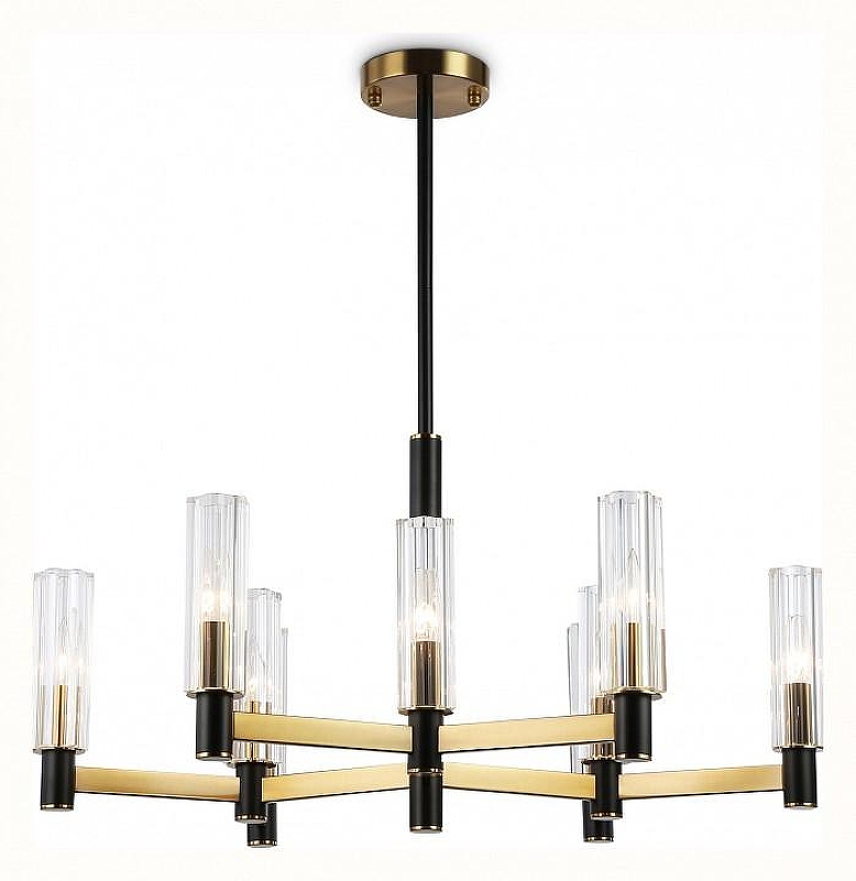 Люстра на штанге Ambrella Light LH LH55513 цвет плафона/подвески Прозрачный, цвет арматуры Латунь, Черный