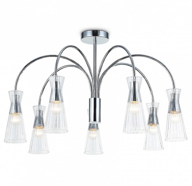 Люстра на штанге Ambrella Light LH LH55653 цвет плафона/подвески Прозрачный, цвет арматуры Хром