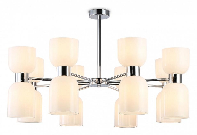 Люстра на штанге Ambrella Light LH LH56085 цвет плафона/подвески Белый, цвет арматуры Хром