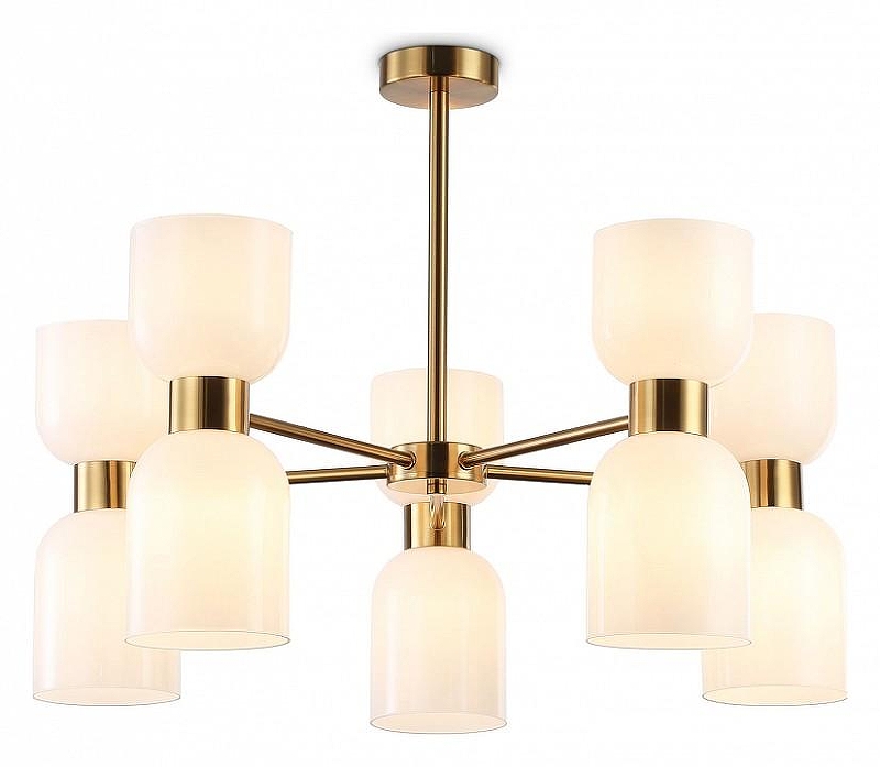 Люстра на штанге Ambrella Light LH LH56093 цвет плафона/подвески Белый, цвет арматуры Латунь