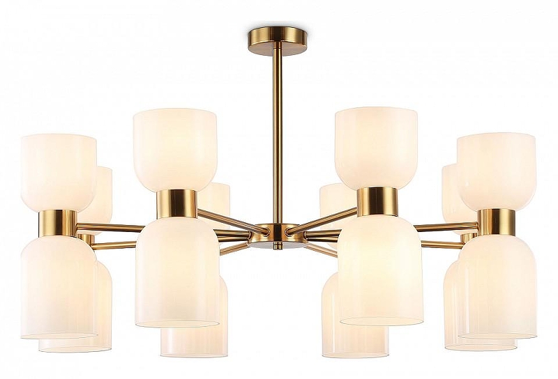 Люстра на штанге Ambrella Light LH LH56095 цвет плафона/подвески Белый, цвет арматуры Латунь