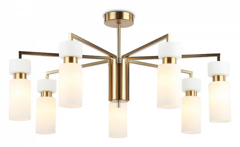 Люстра на штанге Ambrella Light LH LH56126 цвет плафона/подвески Белый, цвет арматуры Латунь