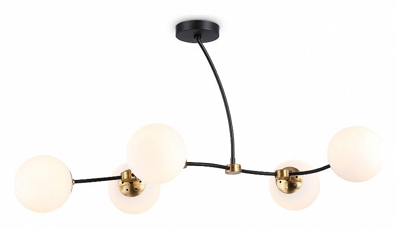 Люстра на штанге Ambrella Light TR TR2548 цвет плафона/подвески Белый, цвет арматуры Бронза, Черный